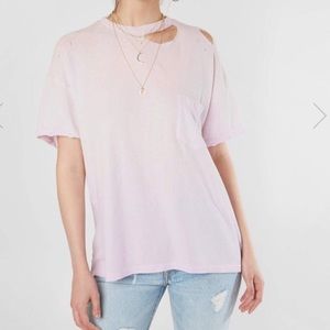 🆕 Free People Lavender Distressed Shirt Sleeve
